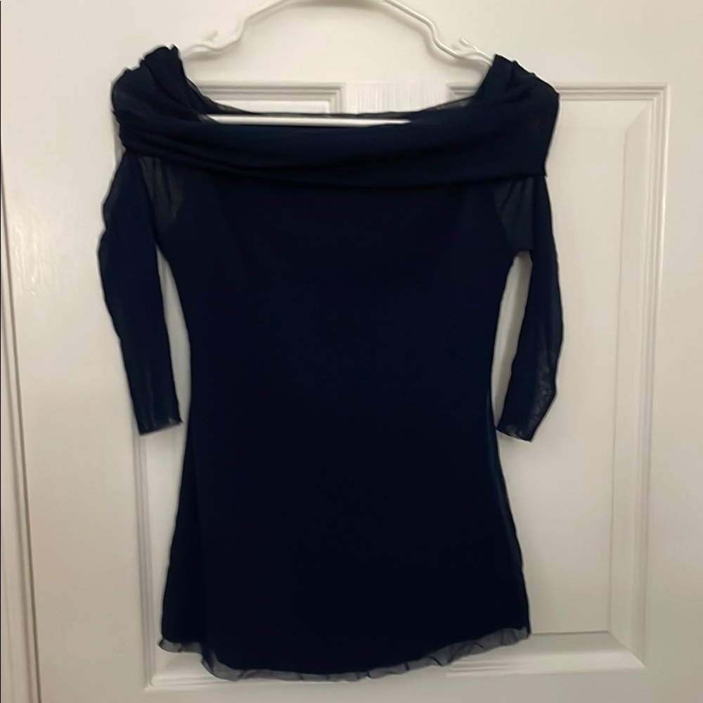 Elana Kattan Navy Top